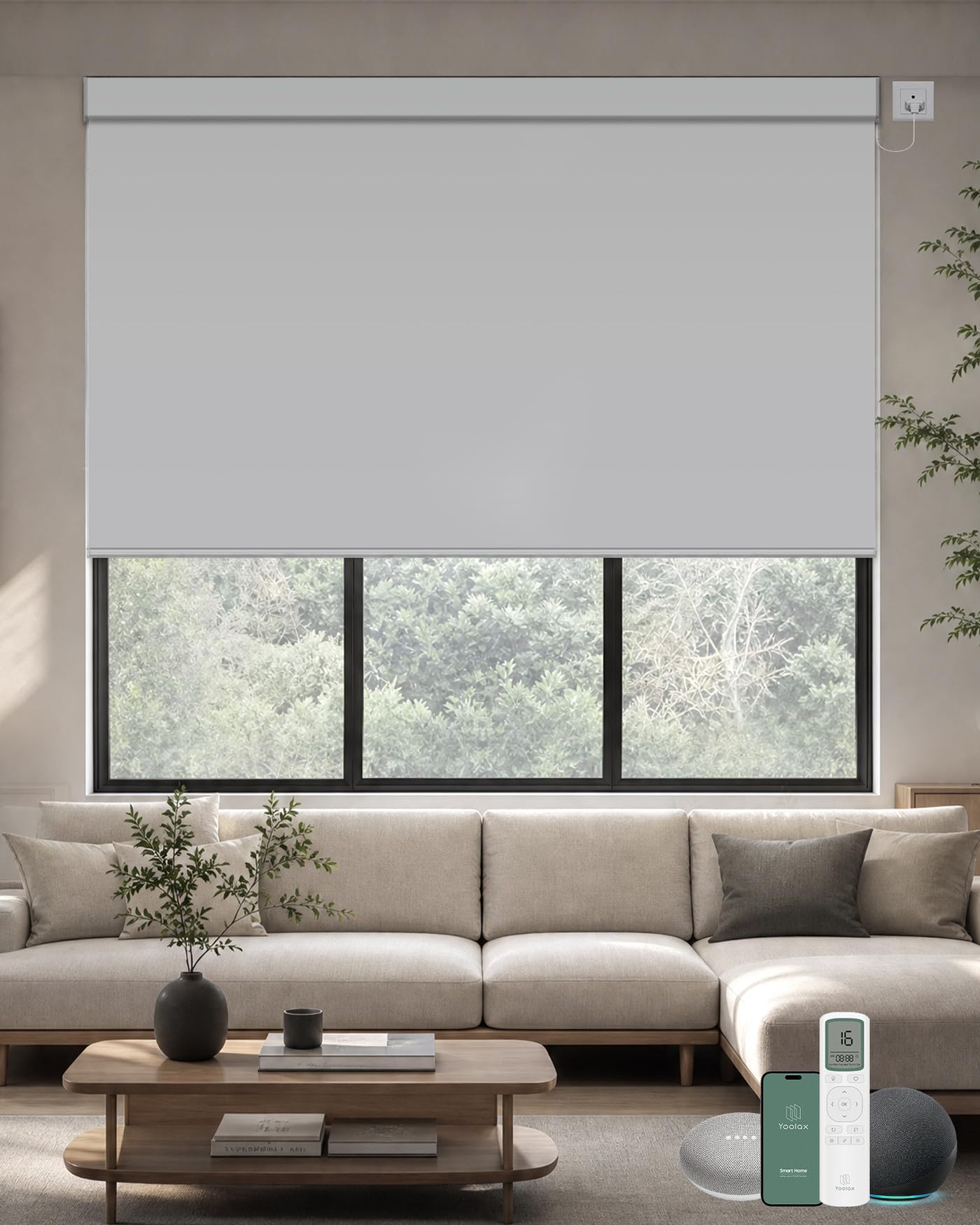 Amazon｜Yoolax 電動ロールスクリーン WiFi対応 スマートブラインド