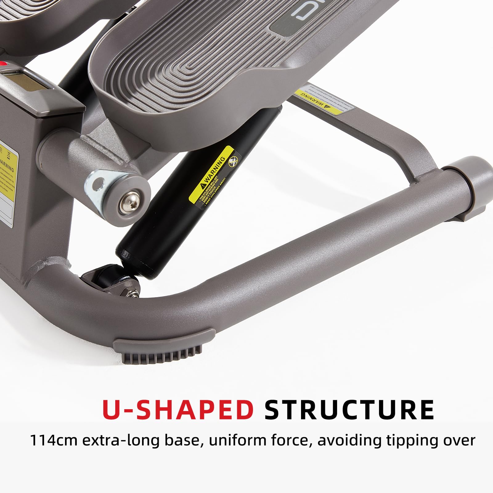 DHT, Stepper per scale con fascia di resistenza e conteggio calorie, mini stepper per esercizi, salute e fitness, per esercizi di fitness, ufficio, attrezzatura per allenamento a casa
