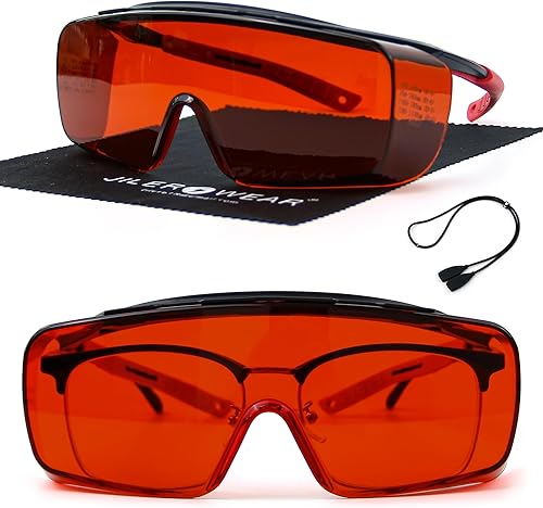 Gafas láser profesionales de doble onda 532+1064 nm, resistentes a láser 180-540 y 750-1100 nm para láser infrarrojo de 445 nm, 532 nm, 1064 nm,