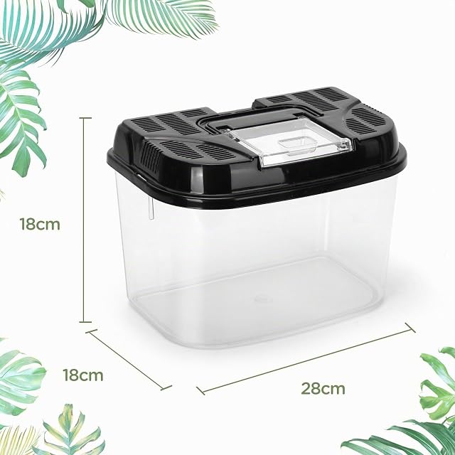 Foto 3 de 3 de Nobleza Caja de Alimentación de Reptiles y Anfibios,Terrario de Plástico Transparente