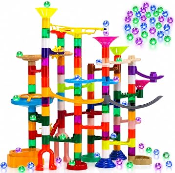 EagleStone EagleStone Kit de construction phosphorescent – Piste de course lumineuse avec 150 pièces et 60 billes