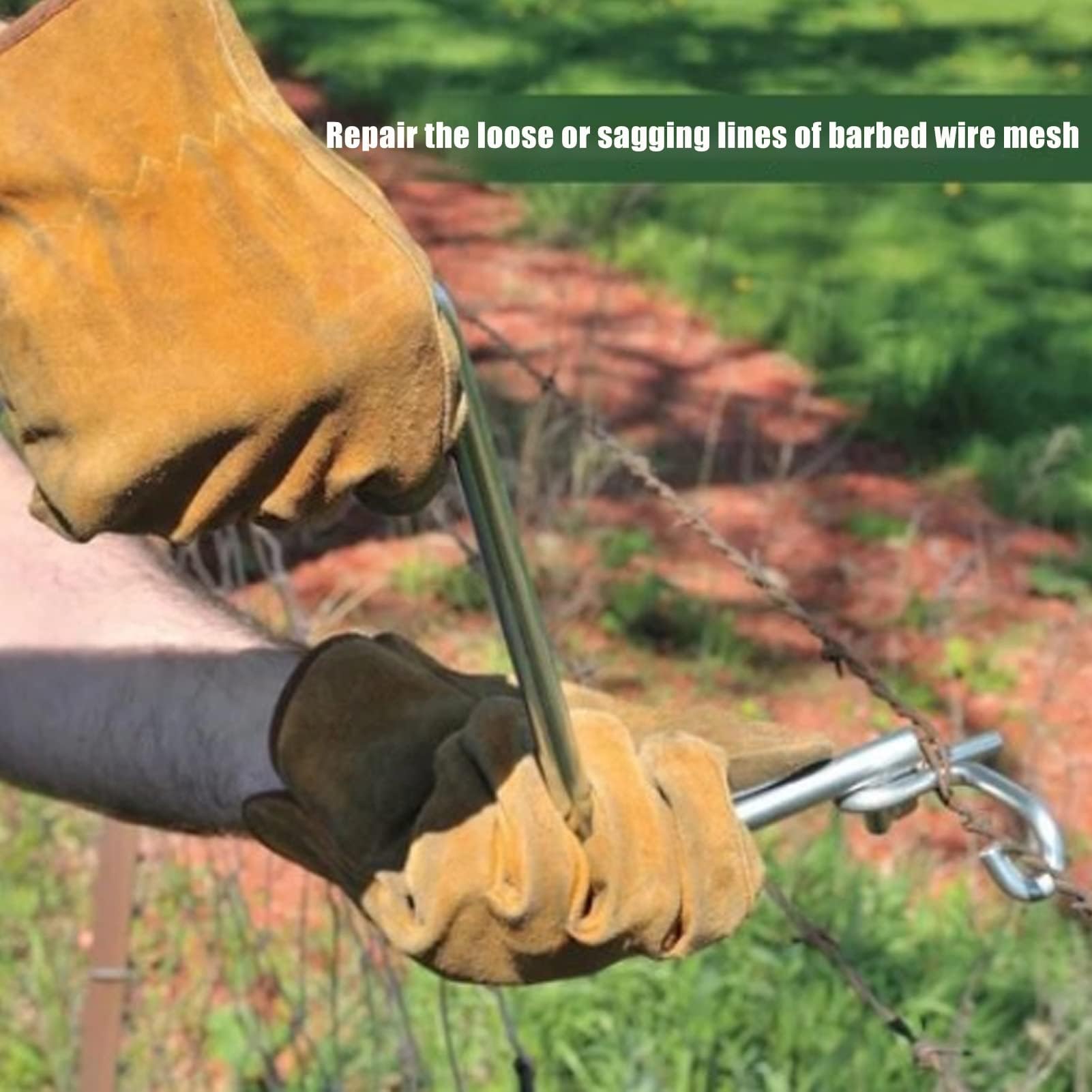 Atyhao Outil de Tension de Fil de Clôture, Tendeur de Fil de Clôture, Outils de Clôture en Fil de Fer barbelé pour Un Serrage Rapide du Grillage 20 PCS Poignée de Serrage pour Clôture de Jardin