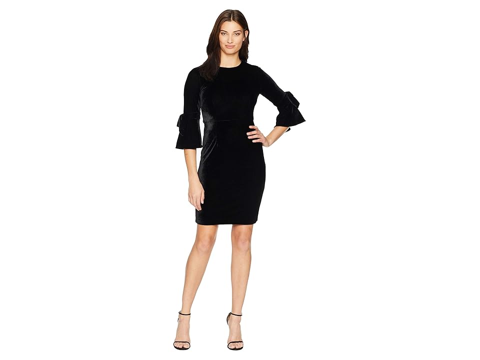 

Donna Morgan Velvet 3/4 Bell Sleeve Sheath Dress w/ Bow Detail (Black) Women's Dress, Donna Morgan Velvet 3/ Bell Sleeve Sheath Dress w/ Bow Detail (Black) Women's Dress, Donna Morgan Velvet 3/4 Bell Sleeve Sheath Dress w/ Bow Detail (Black) Women's Dress