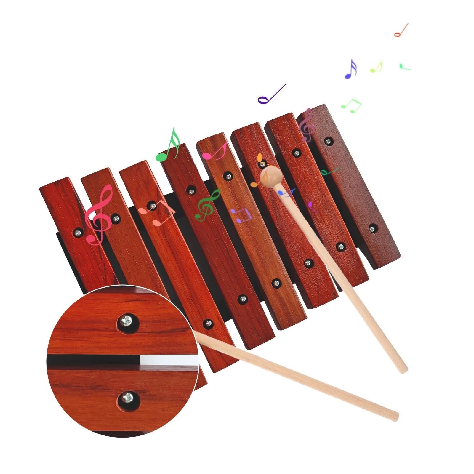 Ksylofon Muzyczny 8 Nut Drewniany Ksylofon Instrument Muzyczny Młotki Brzozowa Sosna Drewniany Ksylofon Narzędzia Muzyczne Odpowiednie Dla Początkujących