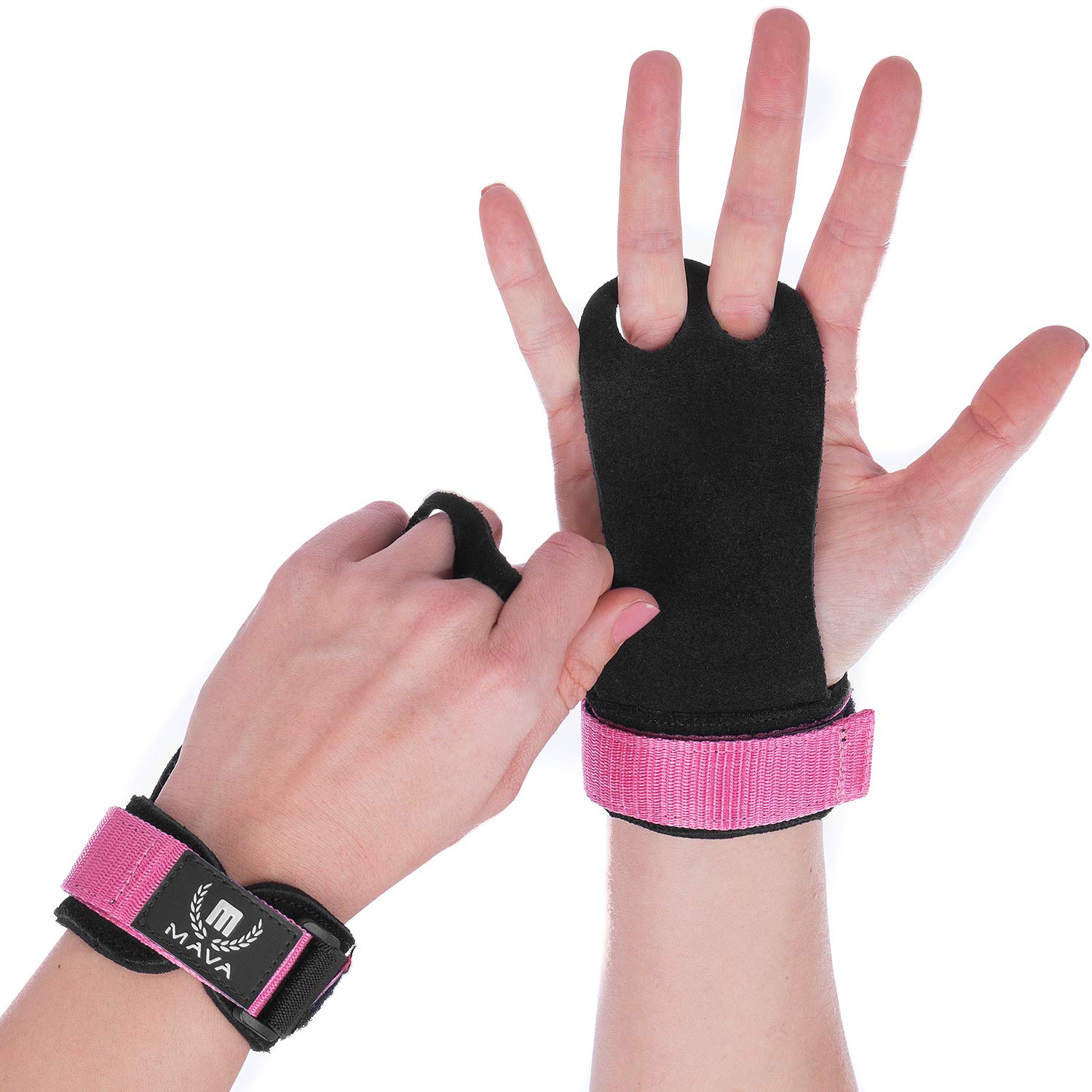 Buy Mava Sports Leather Hand Grips with Wrist Support Perfect Palm