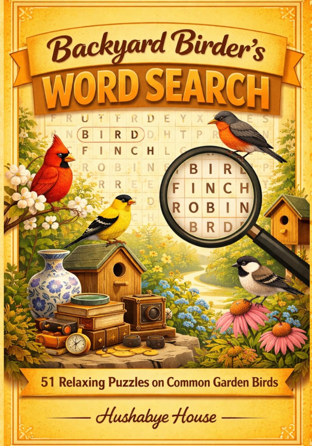 Backyard Birder's Word Search: 51 Relaxing Puzzles on Common Garden Birds, Feeders, Nesting & Backyard Wildlife — A Cosy Gift for Birdwatchers, Nature ... (Bird Watching Word Search Series)