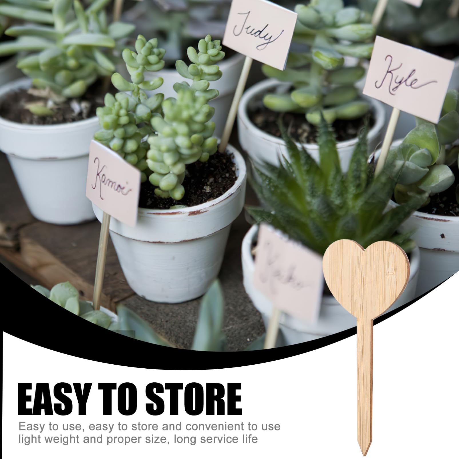 Toddmomy 80pezzi Etichette Legno Per Piante Forma Di Cuore Segnaletica Giardinaggio Per Vasi e Facili Da Scrivere e Inserire Nel Terreno Decorazioni Per Esterni e Interni