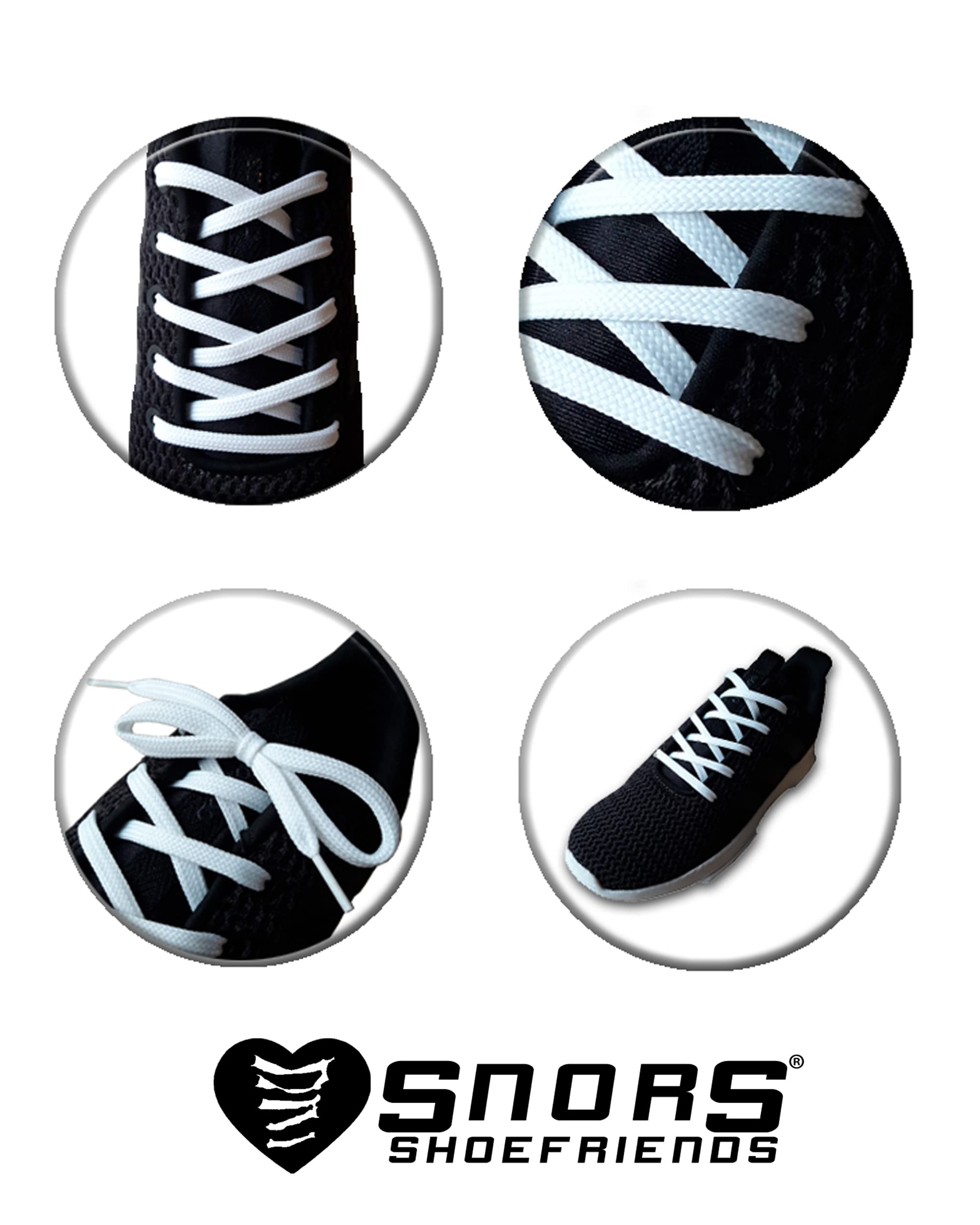 SNORS SCHNÜRSENKEL flach 34 Farben,6+10mm breit, reißfest, waschbar, Made in Germany, universelle Schuhbänder aus Polyester für Sportschuhe Sneaker Turnschuhe und Kinderschuhe - ÖkoTex - 3