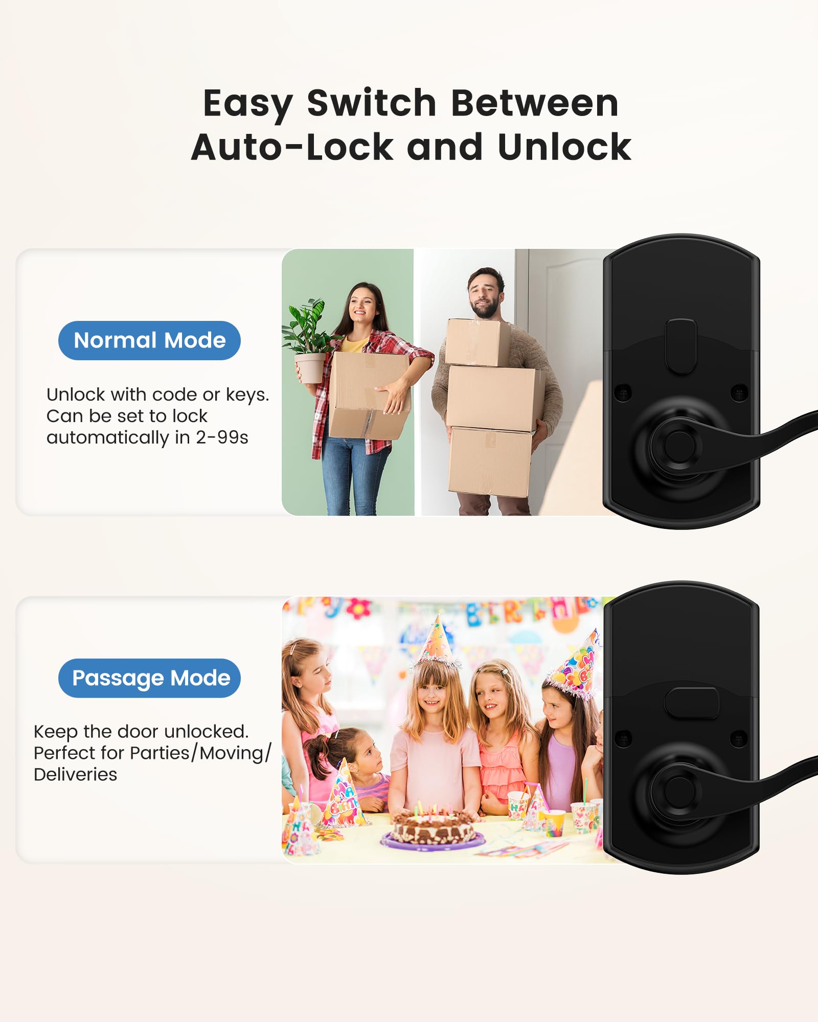 Smart Door Lock with Keypad - Keyless Entry -3
