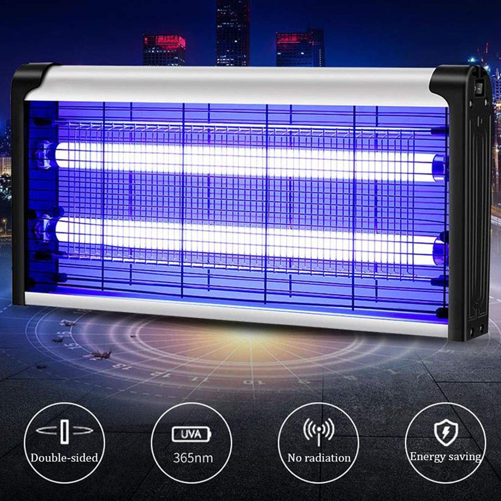 Piège à moustiques Bug Zapper ? Tueur d'insectes d'intérieur électrique Tueur de moustiques, d'insectes, de mouches et d'autres parasites Puissant réseau électrique 2000 V Lampe anti-moustiques LED UV