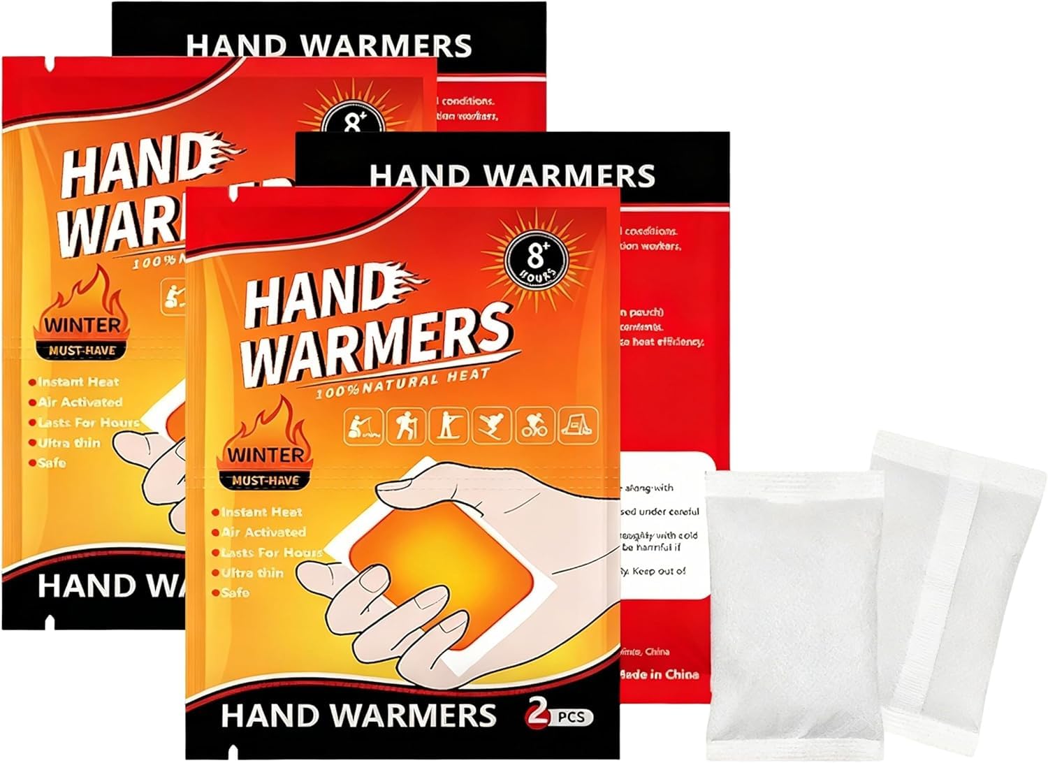 SKYCELL Hand Warmers Natural Heat Patches for Winter (Pack of 4), Hand Warmers Heat Pouch for Men & Women, 8 Hours Warmth for Camping, Trekking & Outdoors, Disposable Air-Activated Hand Warmer-image-15