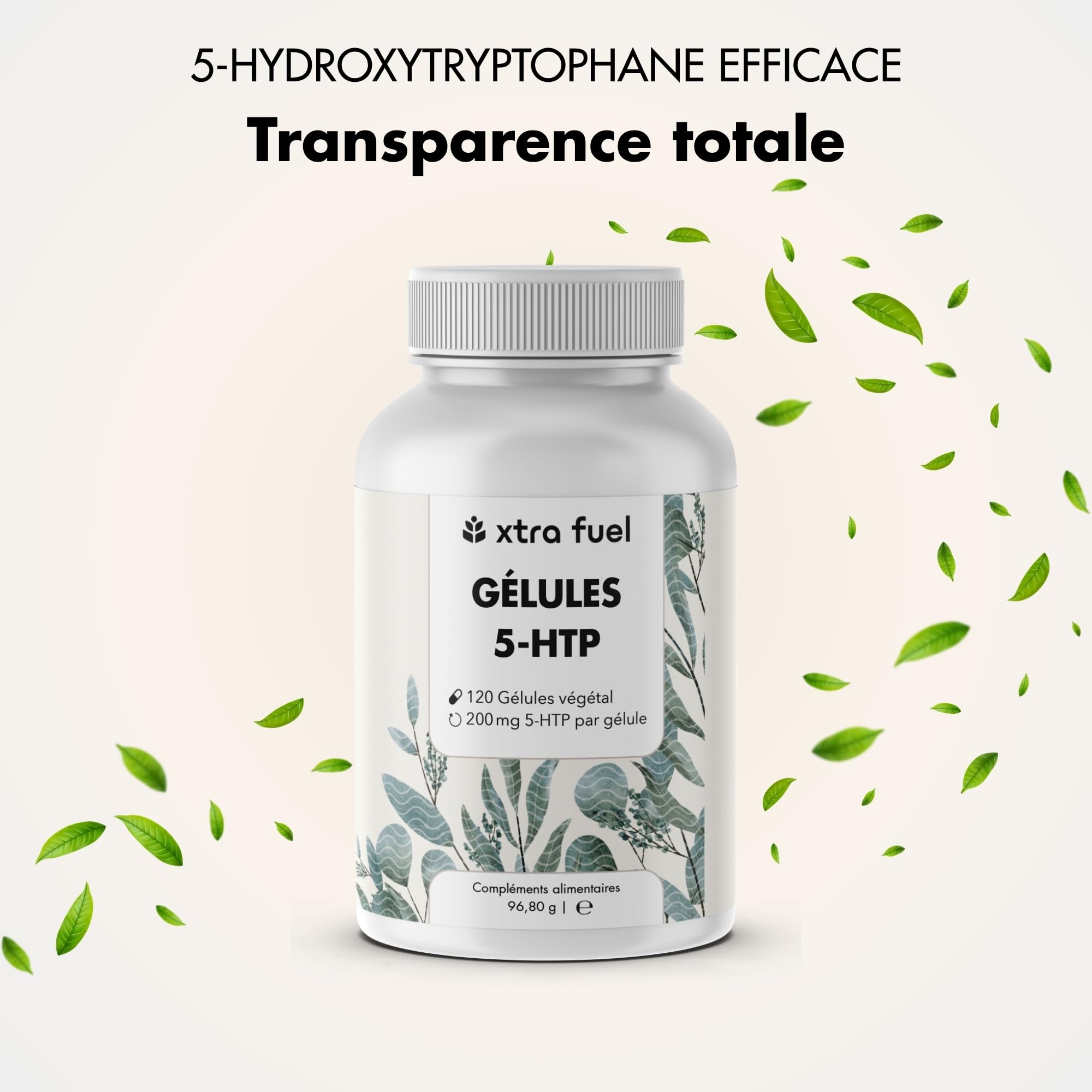 5-HTP 200 mg – 240 gélules – Extrait de Griffonia simplicifolia standardisé à 30% de 5-hydroxytryptophane – XTRA FUEL