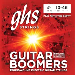 GHS Strings GBL Guitar Boomers, Nickel-Plated Electric Guitar Strings, Light (10-46)