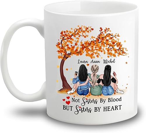 Taza de café personalizada para regalo de mejor amiga para mujeres con nombres, taza de café de amistad personalizada para mejores amigas, mejores disponible en Yaxa Peru