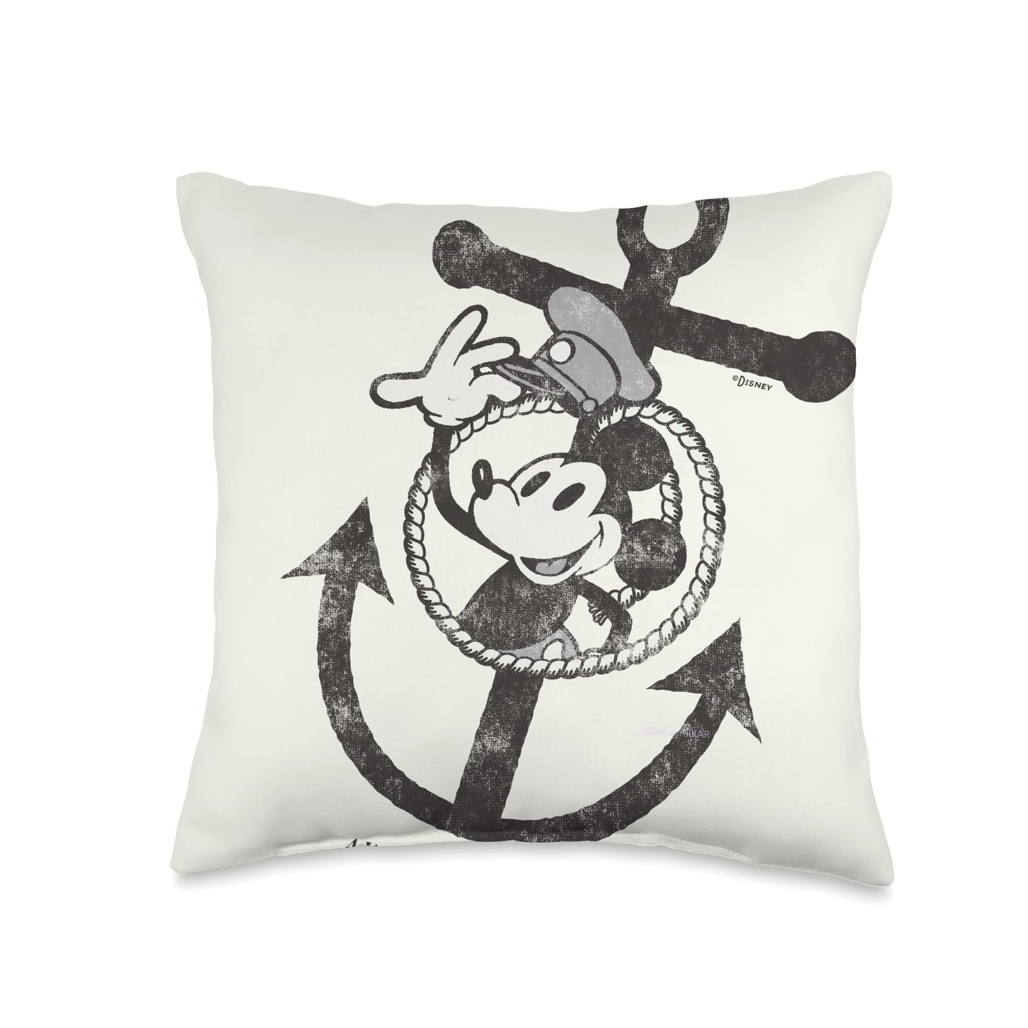 Disney100 Mickey Mouse Steamboat Willie Captain D100 Throw Pillow