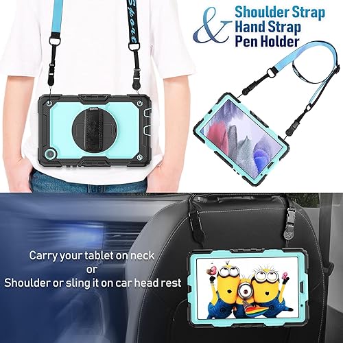 Miniatura 10 de Timecity Funda para Samsung Galaxy Tab A7 Lite de 8.7 pulgadas con protector de pantalla, funda protectora de cuerpo completo a prueba de golpes con