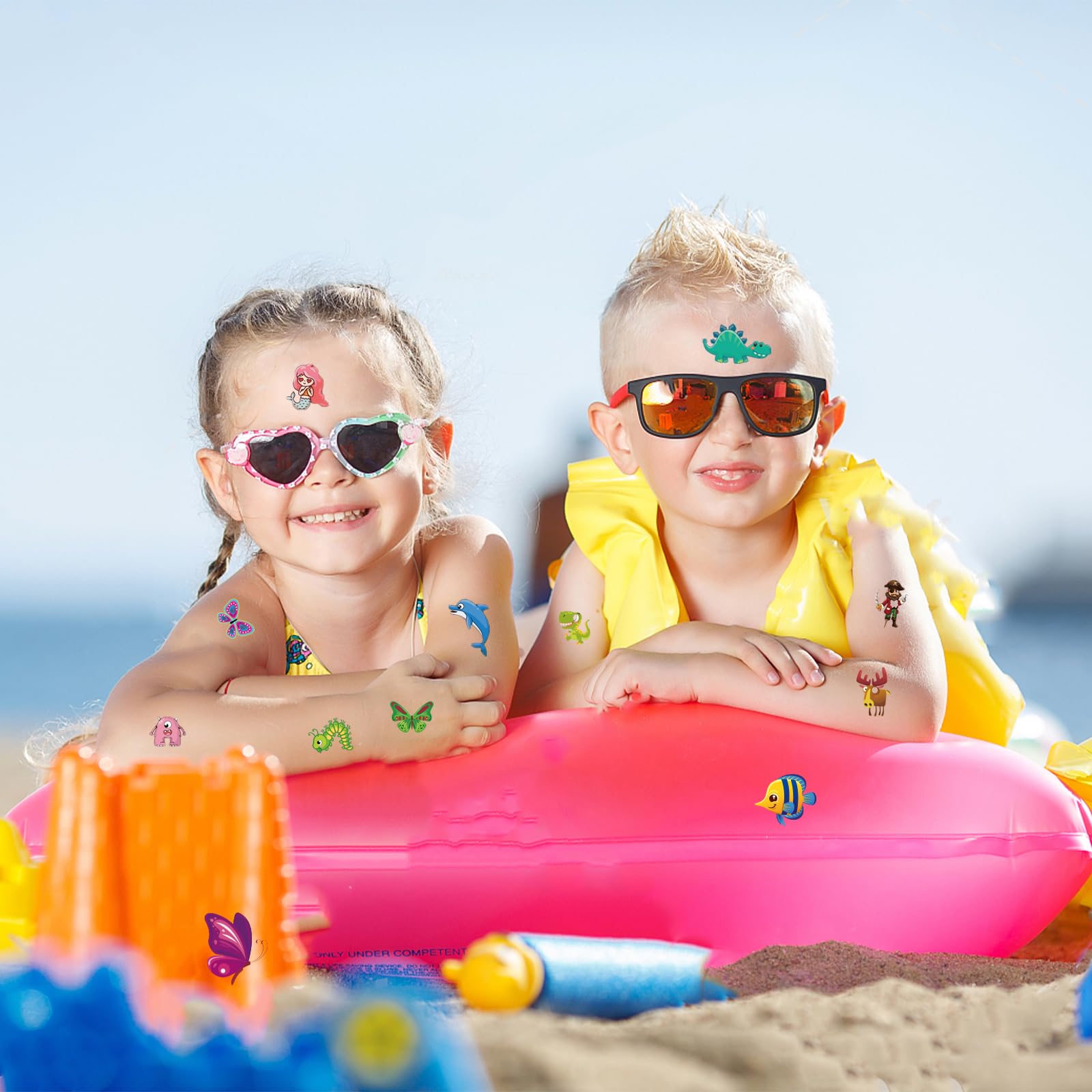Fhlbestyu Tatuajes Temporales Niños 350+, Tatuajes Niñas Unicornio Sirena Mariposa Regalo de Decor Fiesta Para Niños Tattoos Infantiles Regalos de Fiesta Cumpleaños Impermeables