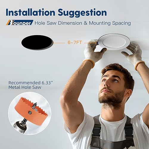 Miniatura 4 de BBOUNDER Paquete de 24 luces LED empotrables ultrafinas de 6 pulgadas 5CCT con caja de conexiones, 2700K3000K3500K4000K5000K seleccionable, 12W Eqv