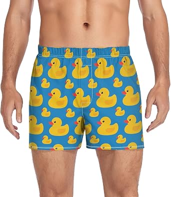 Mens Boxer Shorts Soft Funny Pattern Sleep Short Underwear Breathable Athletic Sport Briefs