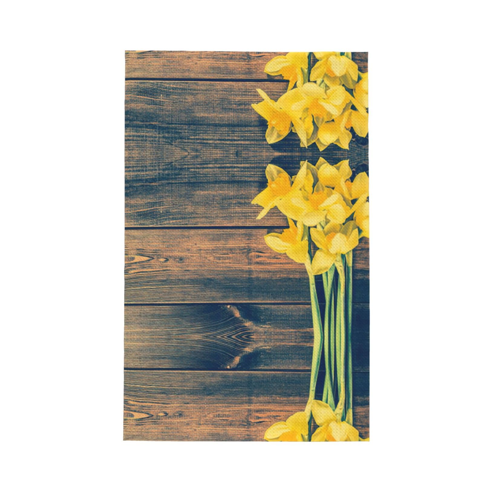 XXahnbm Bouquet Of Daffodils Print Waffle Kitchen Towel,Absorbent Hand Towel