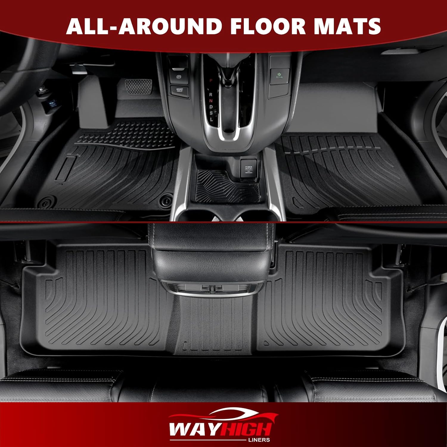 Wayhigh® Floor Mats & Cargo Liner for Audi Q3 2019-2025, All Weather TPE Car Mats Waterproof Heavy Duty Floor Liners, Floor Mats Custom Fit for Q3 Accessories - Image 2