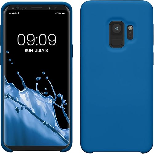 Miniatura 112 de kwmobile Funda Compatible con Samsung Galaxy S22 - Funda de teléfono de silicona TPU con acabado suave - Rojo Ruibarbo Piedra antigua,Azul