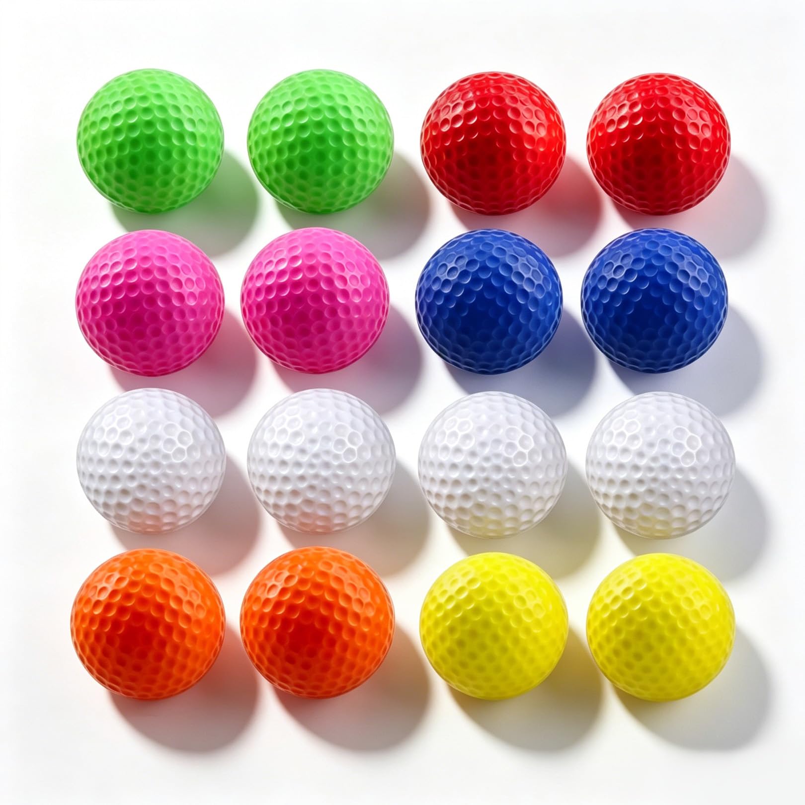 16Pcs Solid Soft Golf Practice Balls, Plastic Foam Golf Ball,Training Balls