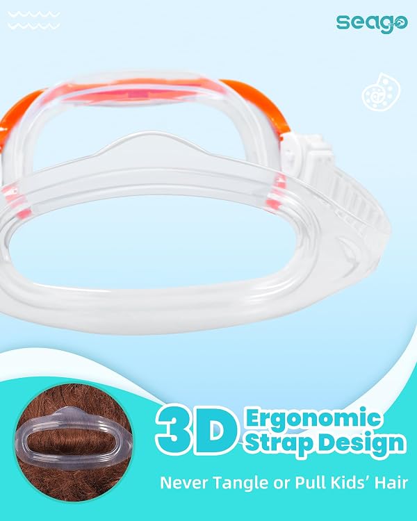 Kids Swim Goggles 2 Pack Nose Cover Girls Boys 6-14 4-7 8-14 3-5 8-12 3-6 by Seago - Used condition - Image 6