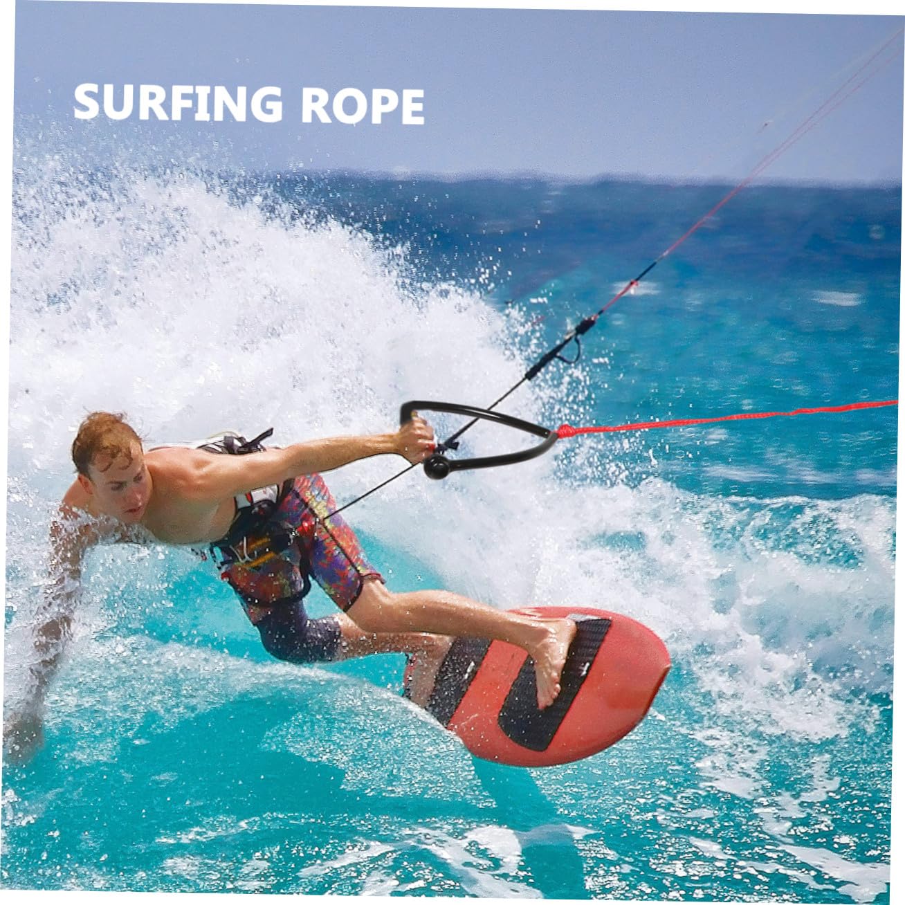 UKCOCO Cuerda de Esquí Acuático para Wakeboard y Tabla de Rodillas Mango Resistente al Desgaste y Material PP para Esquí de Agua y Deportes Acuáticos