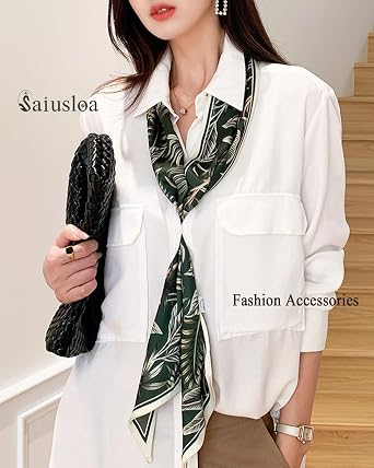 Purse Scarf For Handbags Head Scarves For Women's Hair Bags Scarfs Long Skinny Scarves Fashion Silky