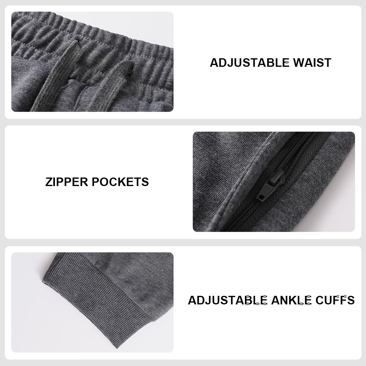 Pantalones Deportivos Hombre Pantalon Chandal con Bolsillos Cremallera Deporte Running Jogger Largo Pantalones