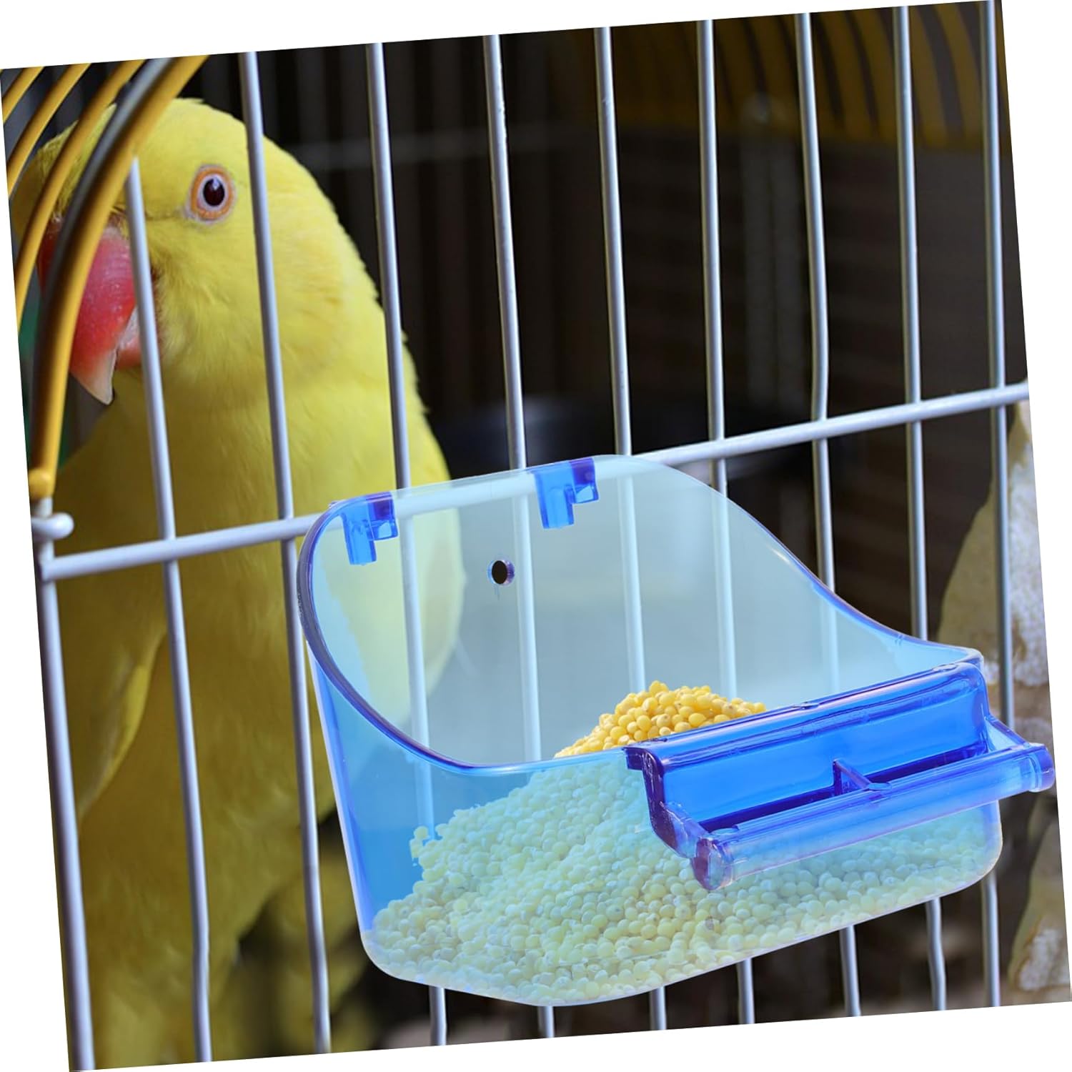 VANZACK 5pcs Parrot Bathing Tub for Cage Birds Multi-Functional Bird Bath Box Easy to Install Parrot Accessory for Canary and Finch and Odor Design