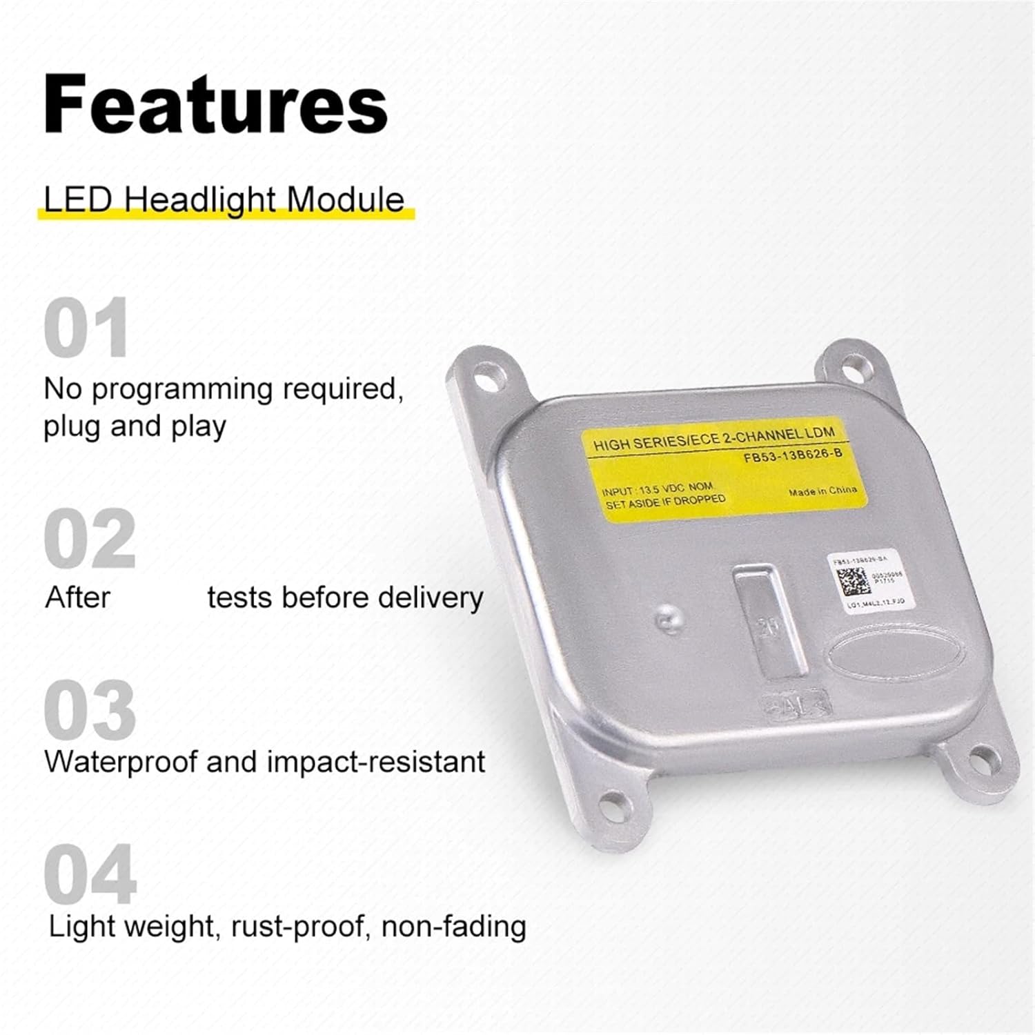 Headlight Unit Controller Part FB53-13B626-BB FB53-13B626-BC Platinum LED Headlight Module Compatible with Explorer 2016 2017 2018 2019