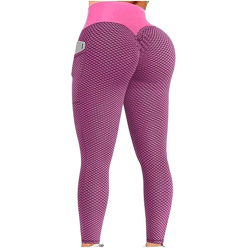 JGS1996 Butt Lifting Leggings for Women Tummy Control Workout Yoga Pants High Waisted Scrunch Booty Gym Tights