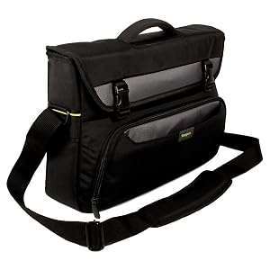 Targus CityGear II Hybrid Messenger Bag with Dome Shock for 15 6-17-Inch Laptop Black TCG270