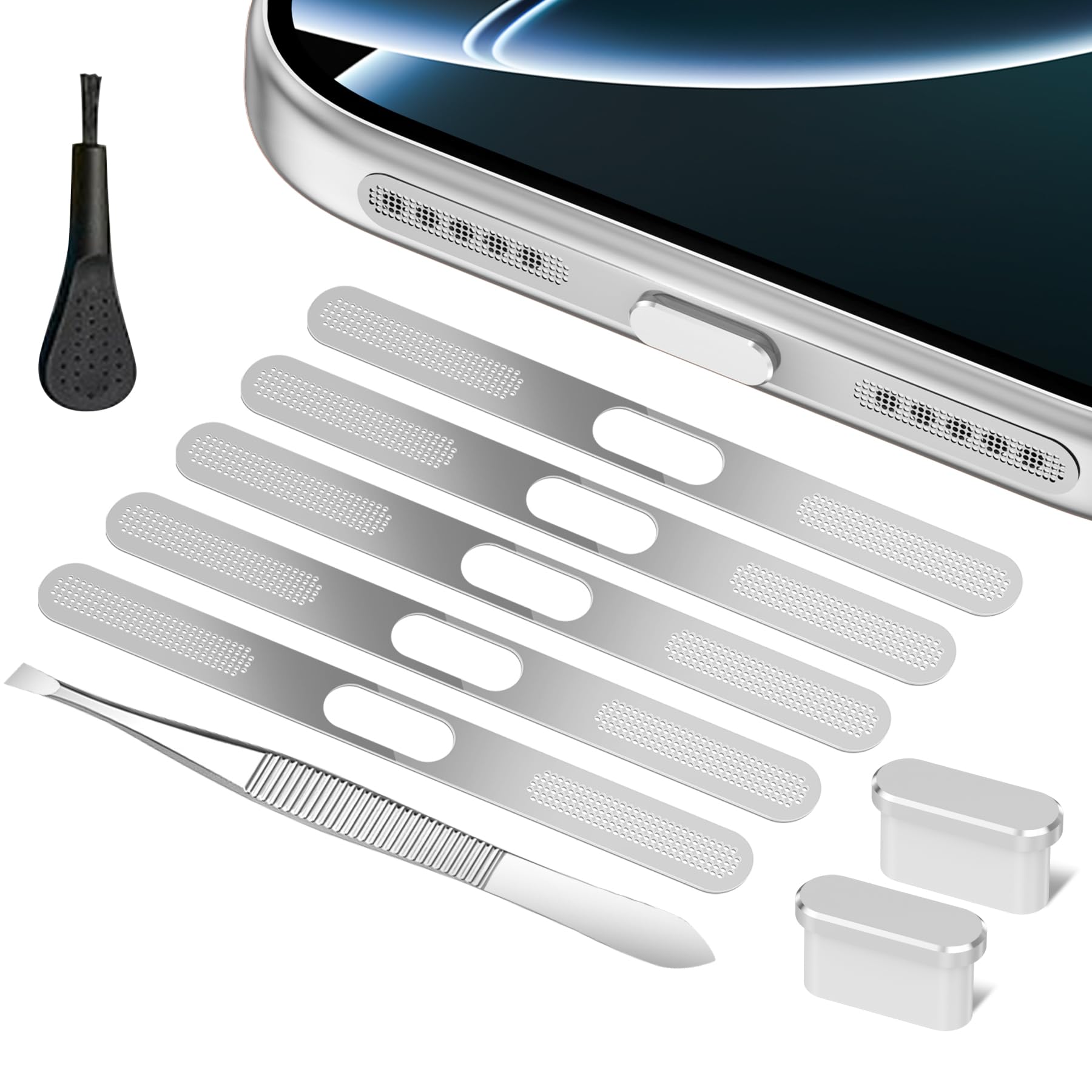 Protector de altavoz para iPhone 15 y 16, mallas metálicas para proteger tu móvil en el día a día 8