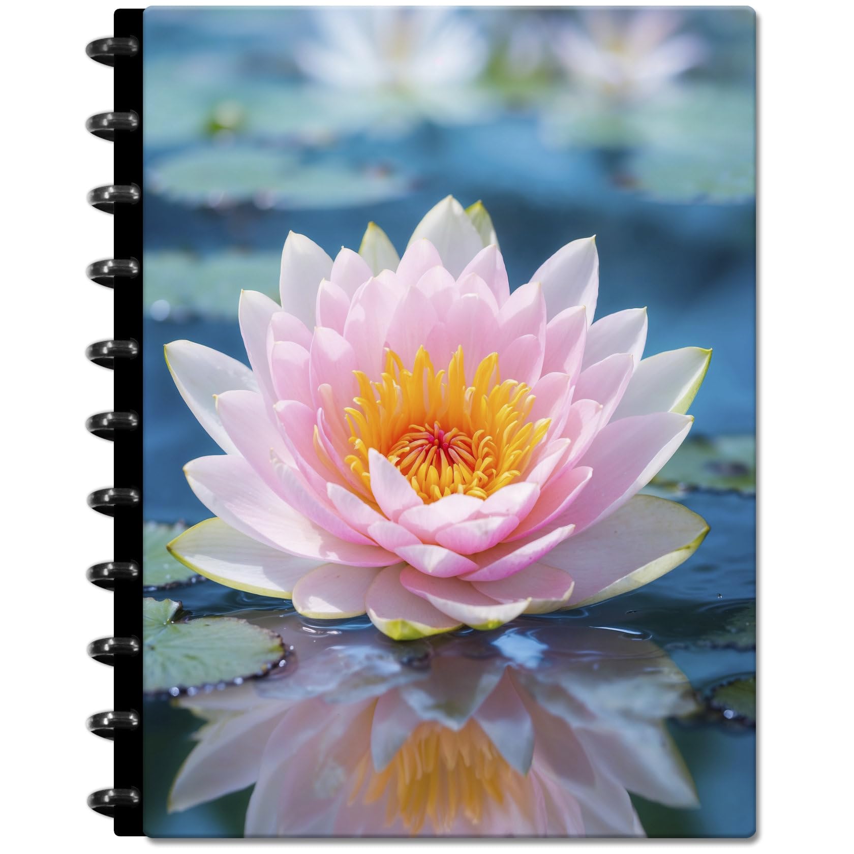 Agenda personalizzabile edizione 2026, 20,5 x 27,9 cm, copertina rigida, planner mensile settimanale giornaliero a disco, 1DSC, rosa loto