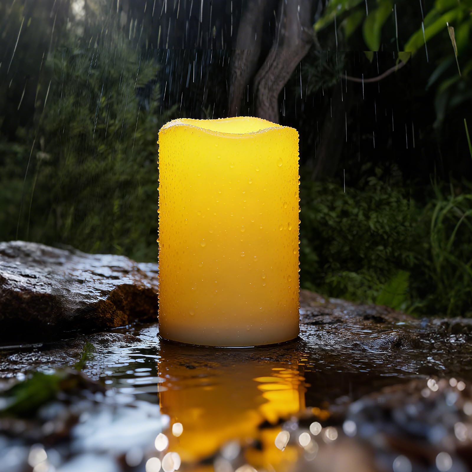 Photo 1 of **See Clerk Notes**Homemory Large Solar Candles Outdoor Waterproof, 4"x6", Dusk to Dawn, Solar Powered Flameless Candles for Outdoor, Lanterns