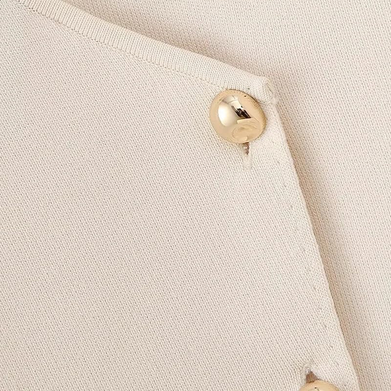 Women Knitted Cardigan Sweater V-Neck Asymmetrical Coat Stretch Cardigan3