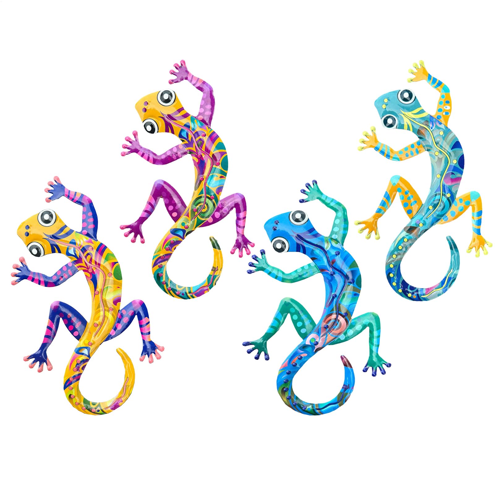 Gecko décoration murale extérieure en fer pour clôture et patio