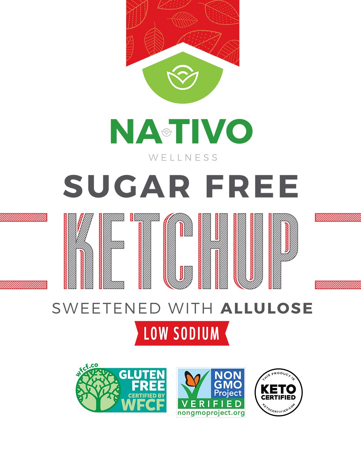 Buy Nativo Sugar Free Ketchup With Allulose Low Calorie Low Carb