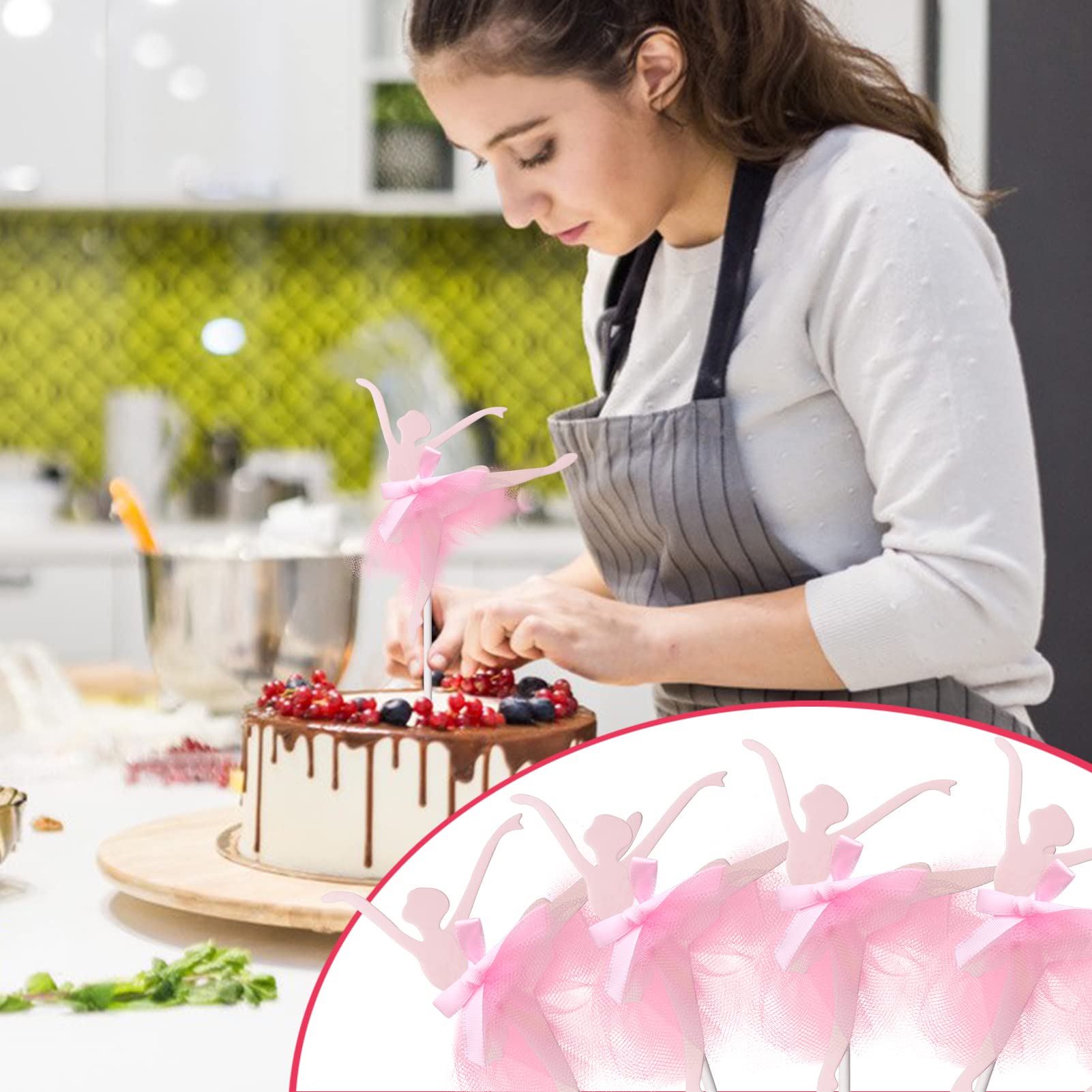 Décoration De Gâteau,violet--24 Pièces, Décoration De Gâteau Dessert