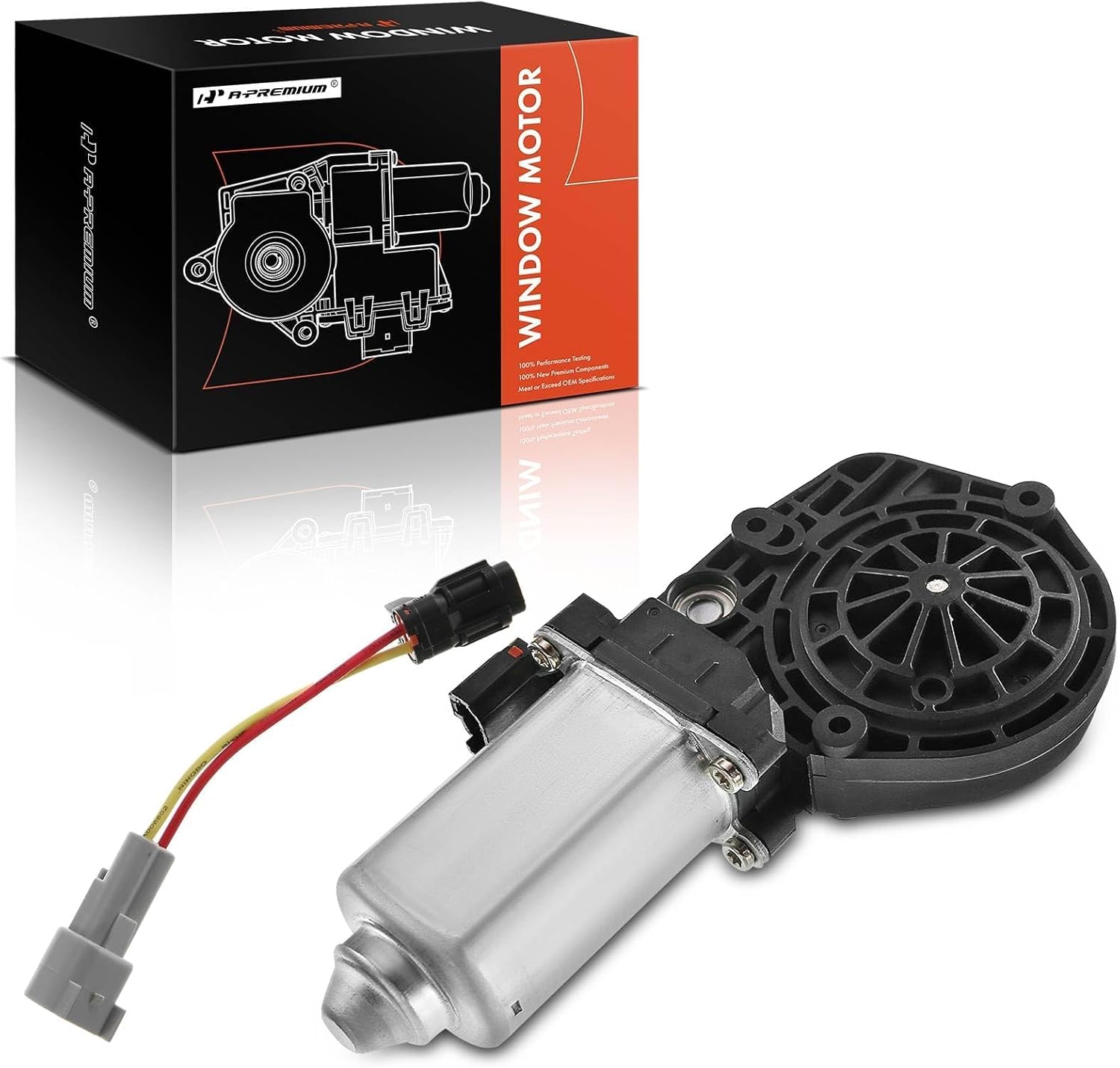 A-Premium Power Window Lift Motor Compatible with Ford Excursion 2000-2005 Sport Utility, F-250 F-350 F-450 F-550 Super Duty Pickup 2000-2008, Replace# YC3Z1523394AA, 2-Pin