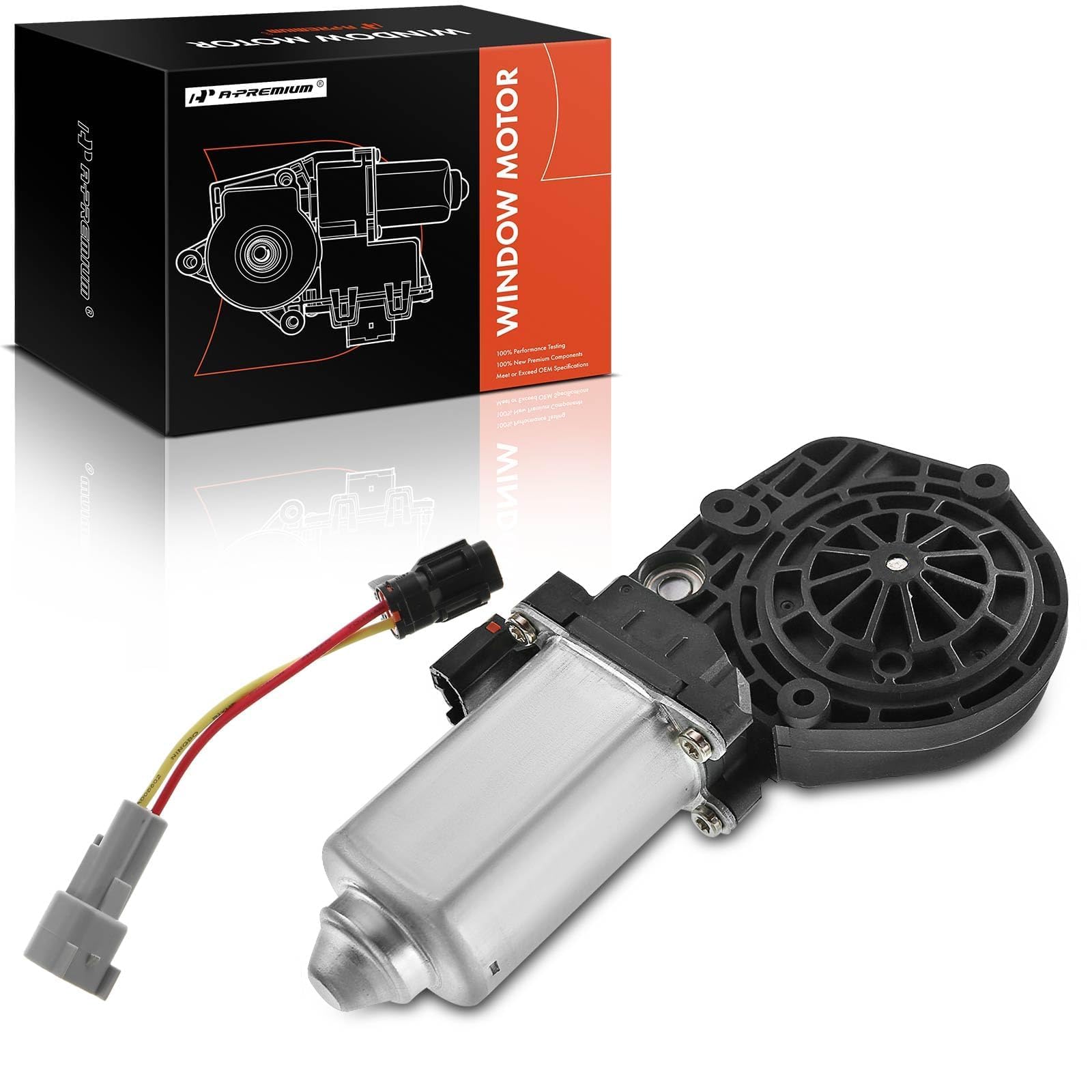 A-Premium Power Window Lift Motor, with 2-Pin Plug | Compatible with Ford F-250 F-350 F-450 F-550 Super Duty 2000-2008, Excursion 2000-2005, Replace#