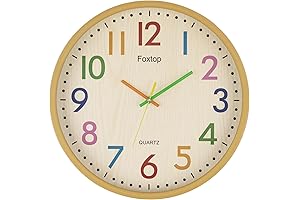 Foxtop Colorful Classroom Clock: A Vibrant Timekeeper for Young Learners