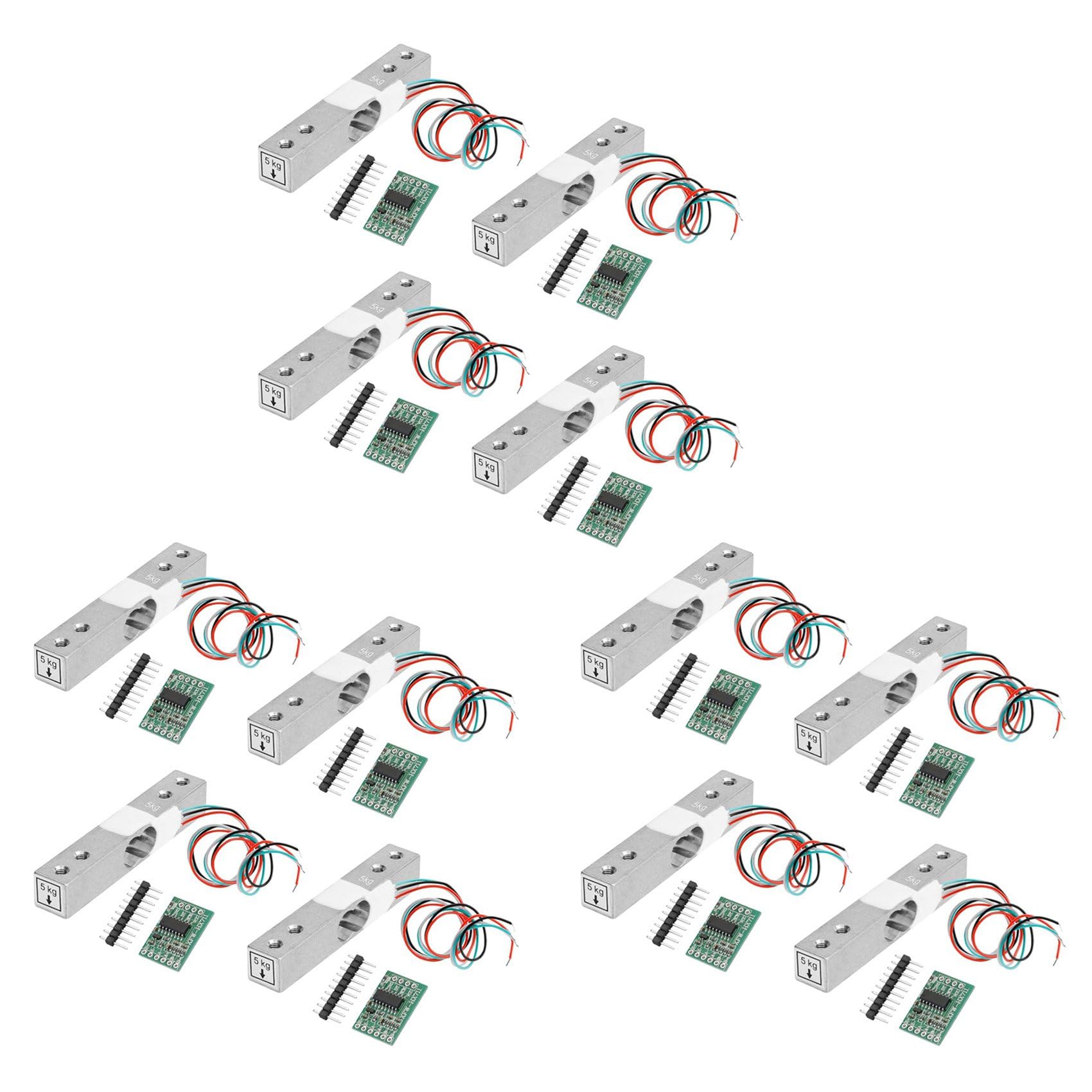 Jnchdghwa Photo Color Digital Load Cell Weight Sensor,12Set 5Kg Load Cell Hx711 Ad Weighit Amplifier Module Pressure Sensor Ar Duino Load Cell