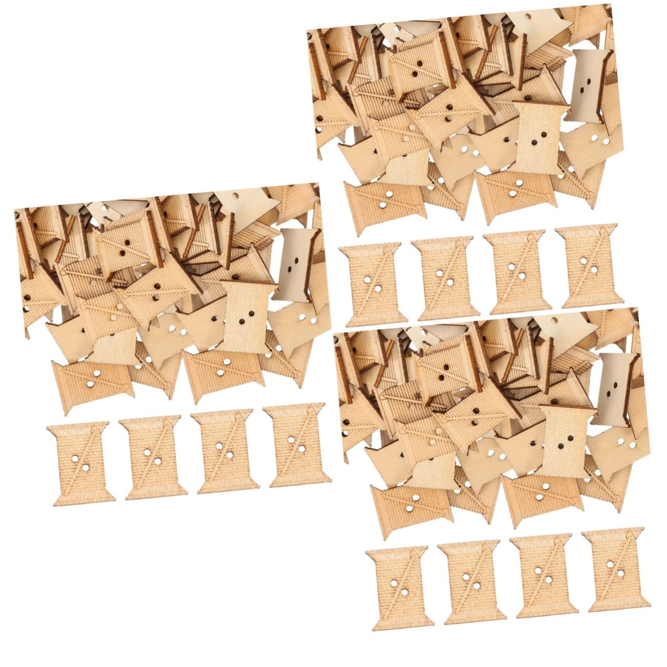 SEWACC 150pcs Large Yarn Bobbin for Sewing Embroidery Accessories Thread Yarn Bobbin Tool for Cross Stitch and Knit Projects