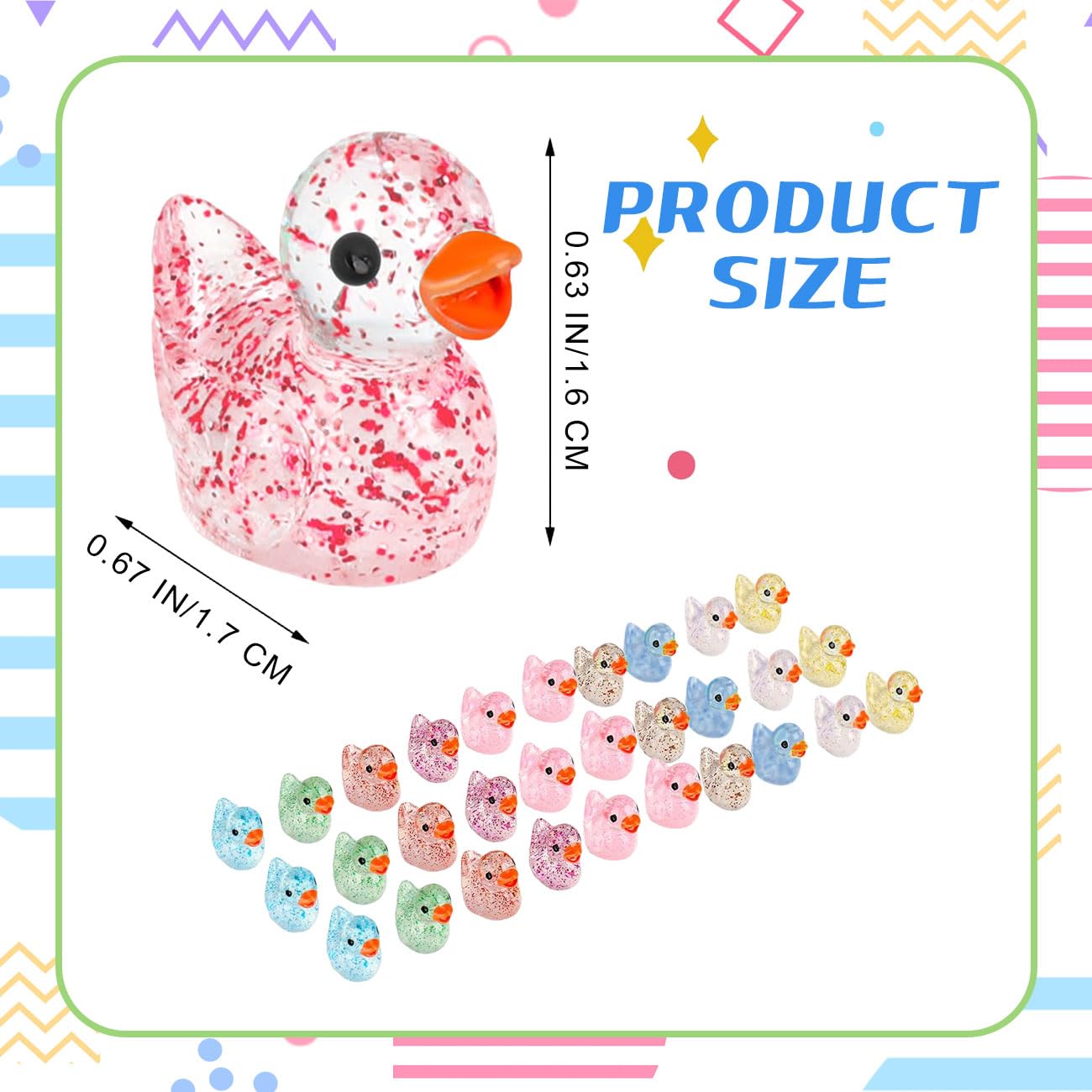 HOTTuoHong Tiny Ducks, Mini Resin Miniature Duck Figures for Craft, Dollhouse & Home Decorations