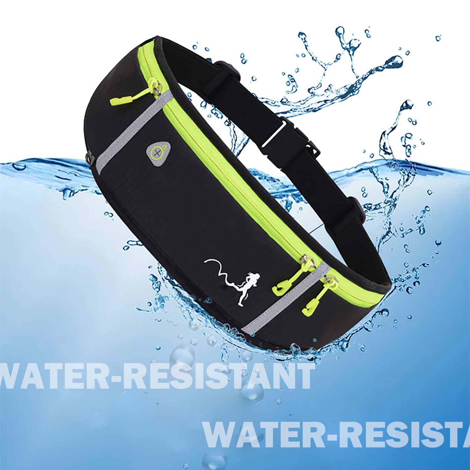 Riñonera para hombres y mujeres, bolsa impermeable para correr, cinturón para viajes en el gimnasio, soporte reflectante ajustable para teléfono para iPhone 13 12 11 Pro Max Samsung Galaxy S20 7