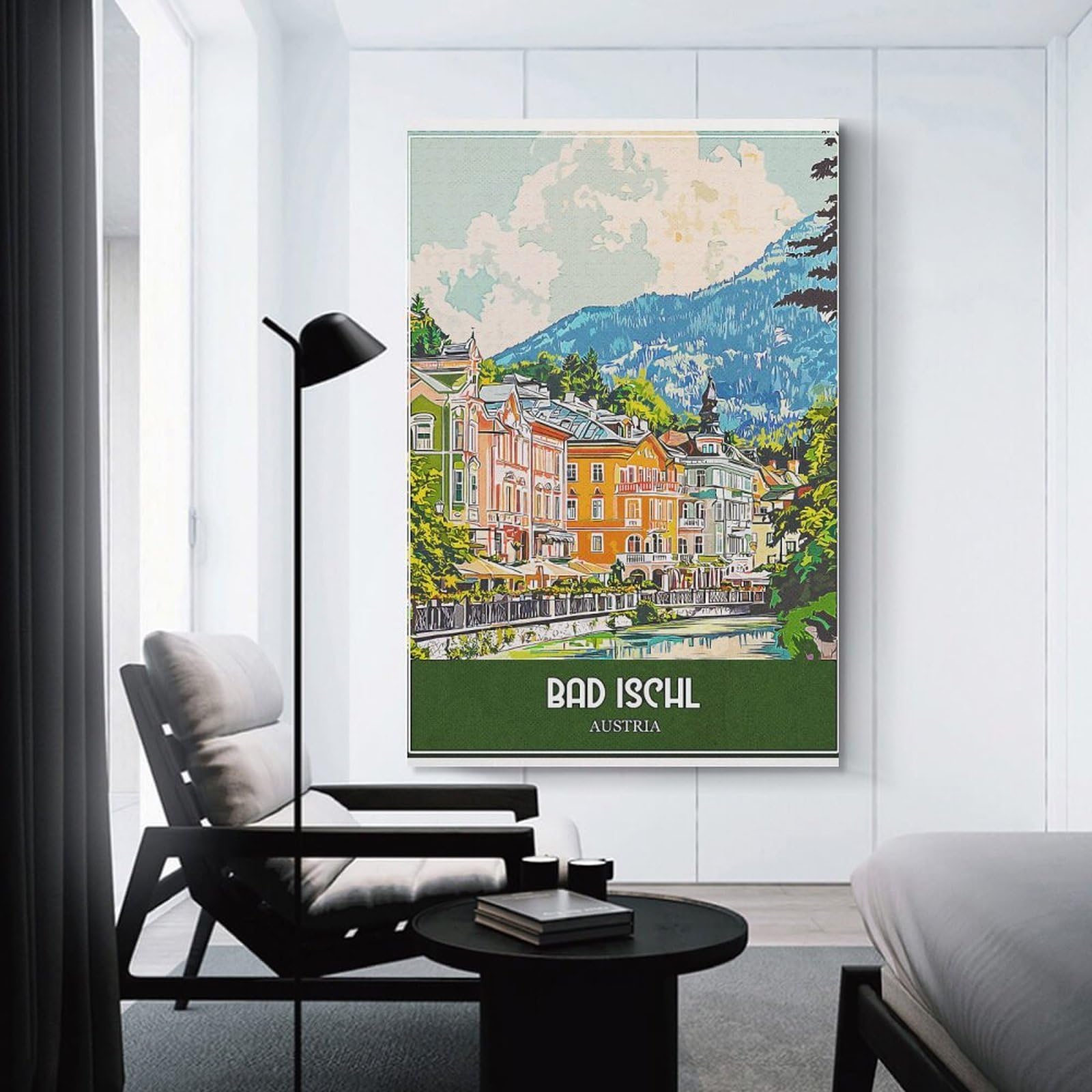 Junmoney Bad Ischl Austria Travel Home Decor Wall Art, 20x30inch(50x75cm), for Apartment Walls, Studios Or Work Areas, Wall Decor with Flexible Room Appeal